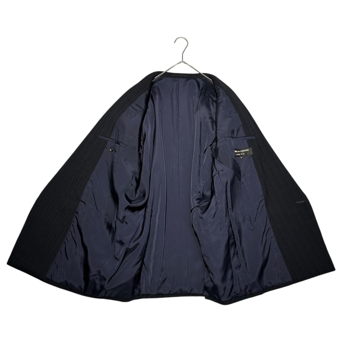 COMME des GARCONS HOMME PLUS 80s Striped Jacket Navy Size M