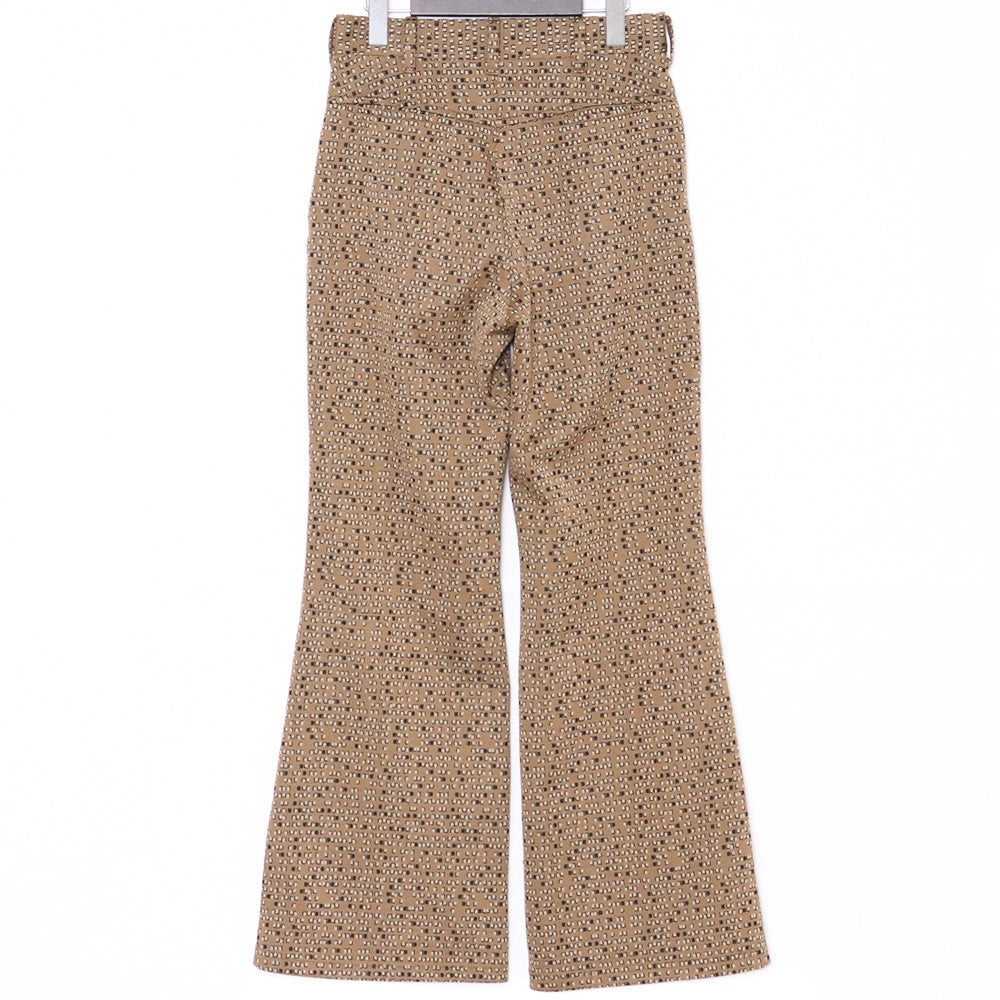 NEEDLES Jacquard Boot-Cut Casual Pants Brown Size 2