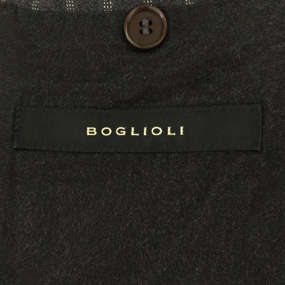 BOGLIOLI Italian Wool Stripe Suit Grey Size 46
