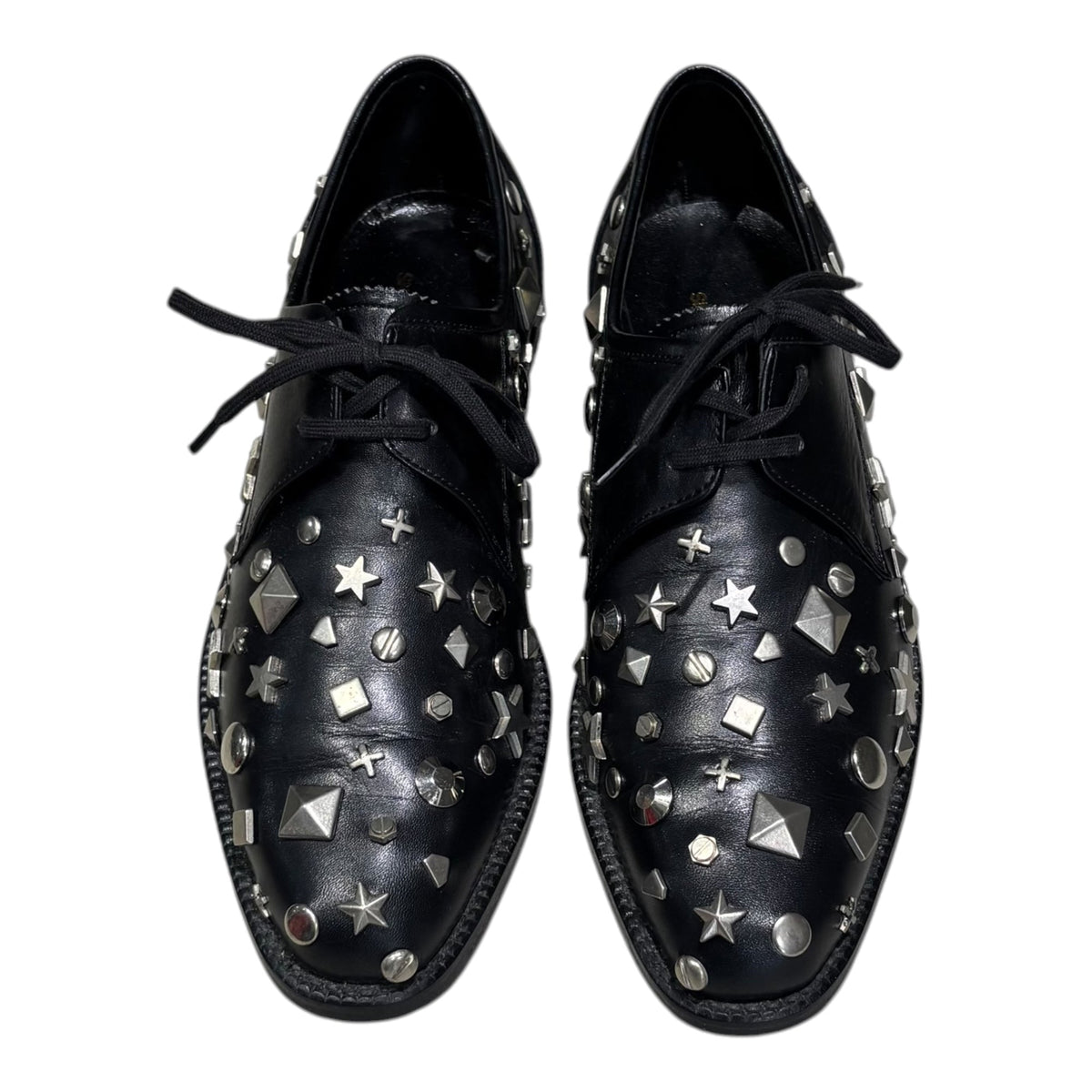 Mixed-Stud Leather Shoes x COMME des GARCONS Mixed-Stud Sneakers Black Size 22CM