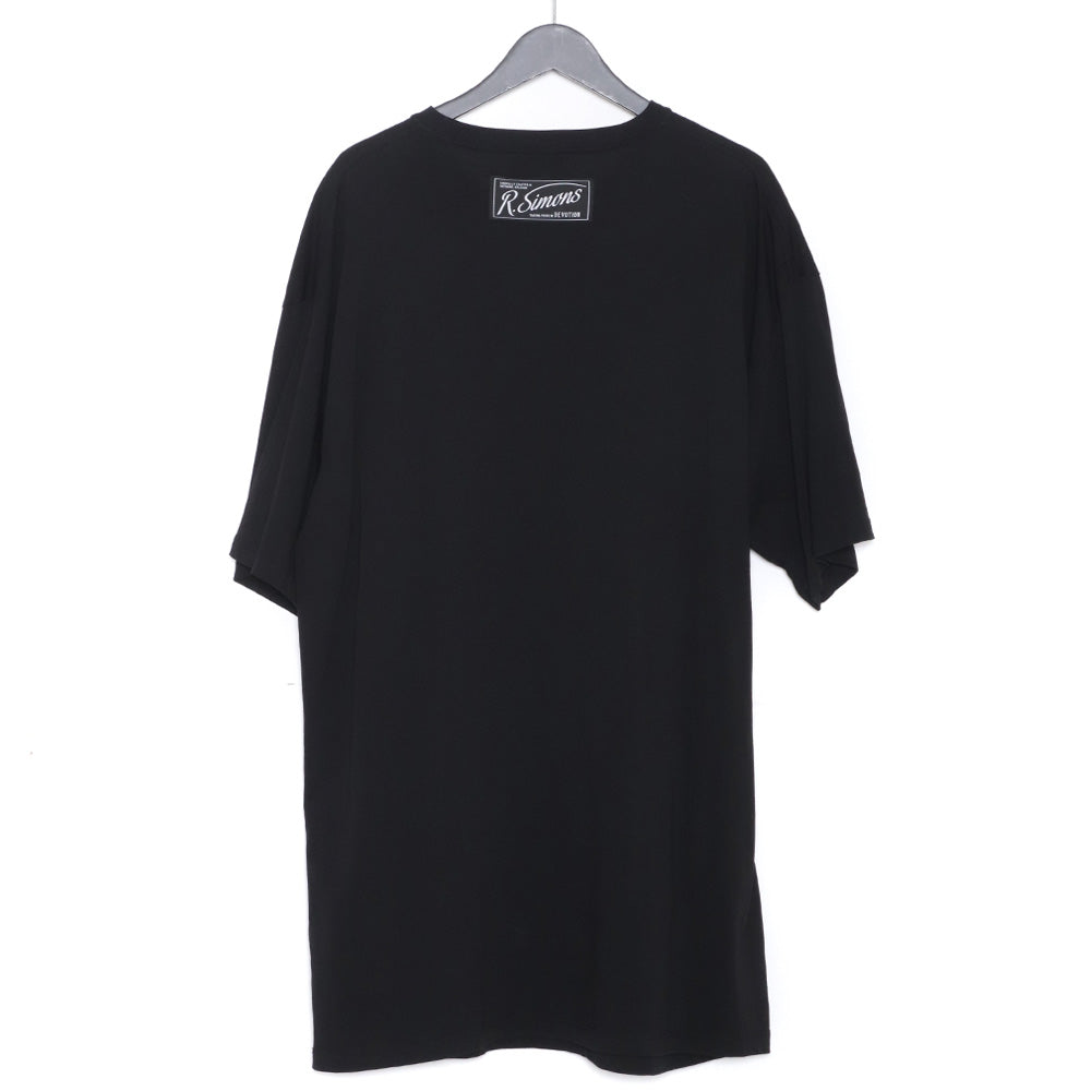 RAF SIMONS 21AW Oversized Printed Holes T-Shirt Black Size L