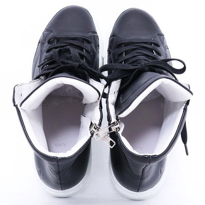 AMB KIPS Leather Side Zip High-Top Sneakers Black Size EU 40