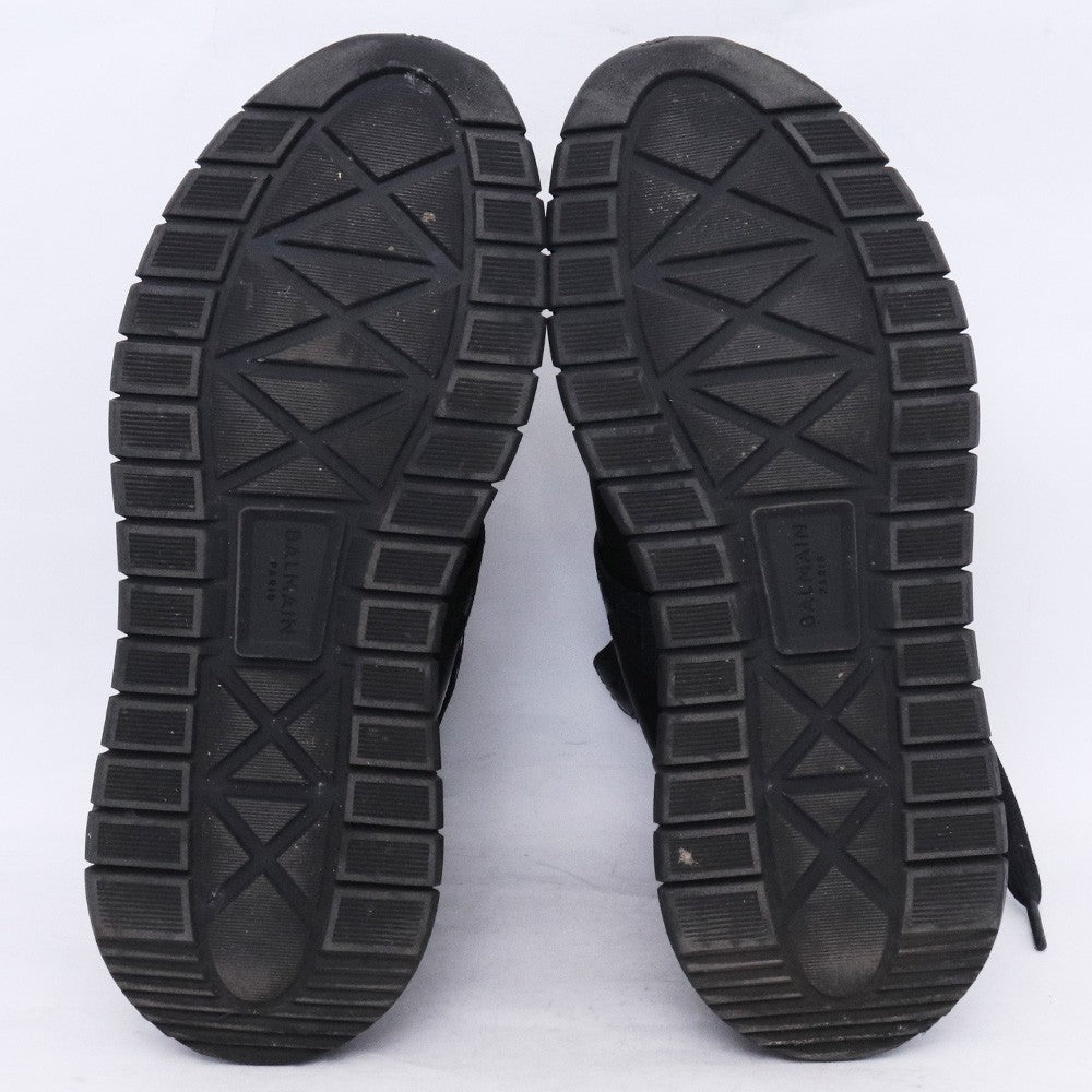 BALMAIN B-Troop Leather High-Top Sneakers Black Size EU 42