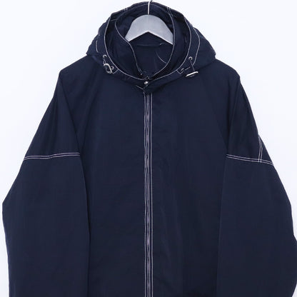 Bottega Veneta Lightweight Navy Tech Stitch Jacket Size S