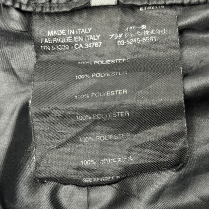 PRADA SPORT 00s Y2K Hem Zip Logo Tech Pants Black Size 48