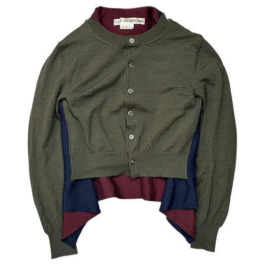COMME des GARCONS 09AW Contrast Knit Cardigan Size FREE