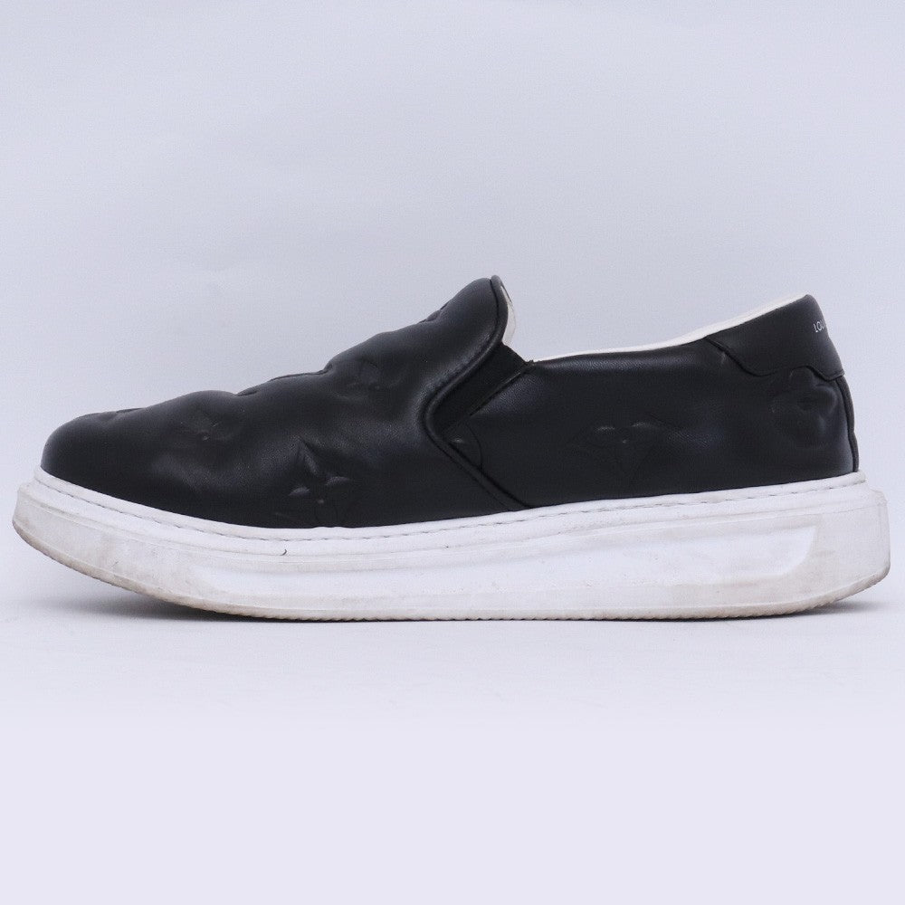LOUIS VUITTON Beverly Hills Monogram Slip-Ons Black Size 7.5