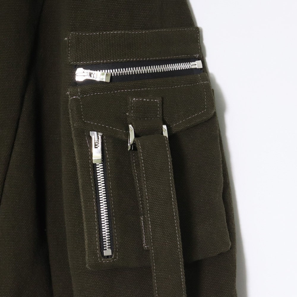 INCARNATION 23AW Double Breast Moto Canvas Coat Khaki Size M