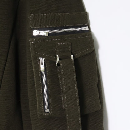 INCARNATION 23AW Double Breast Moto Canvas Coat Khaki Size M