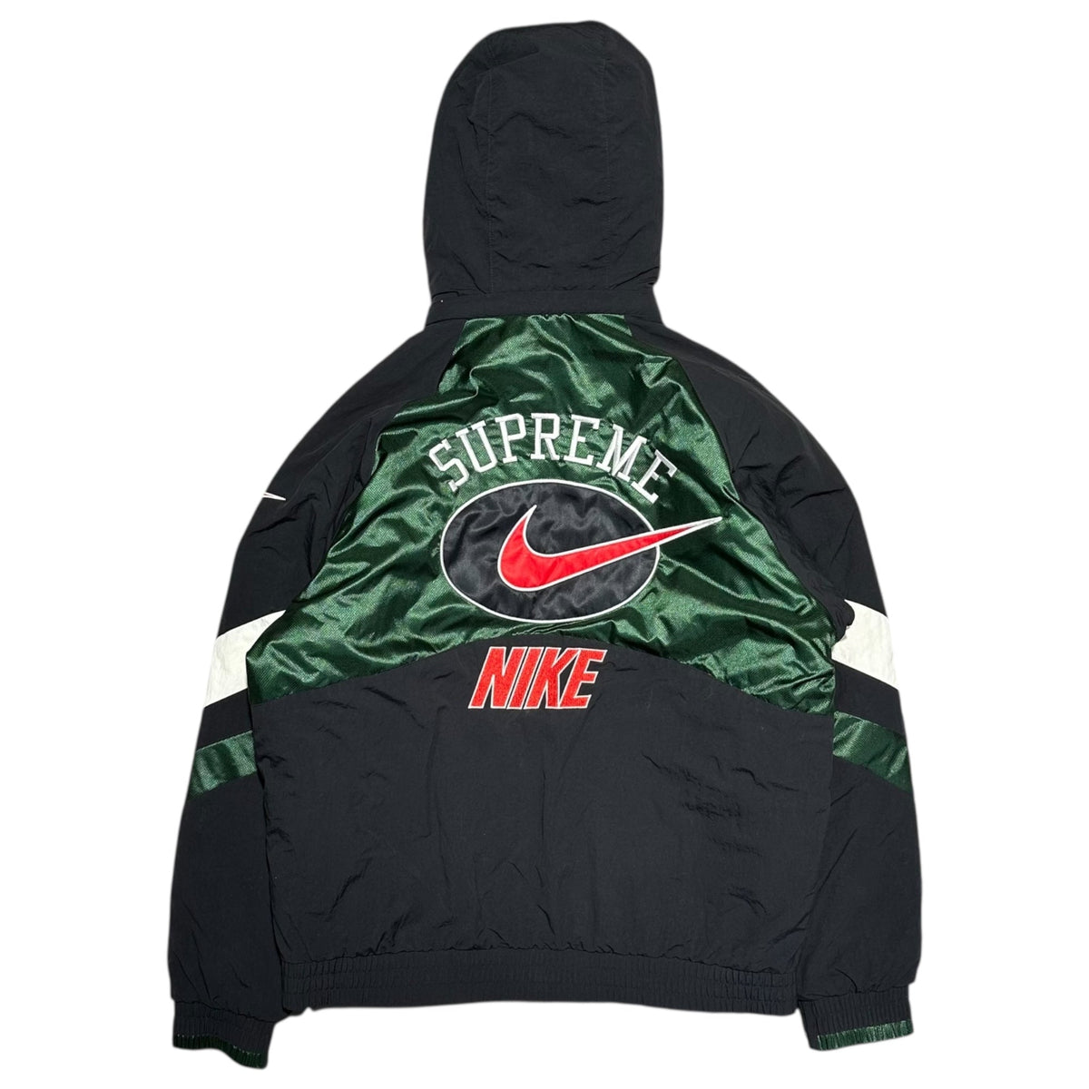 SUPREME x Nike 19SS Hooded Nylon Jacket Black Size S