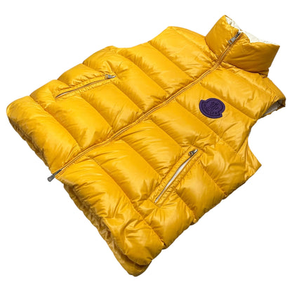 MONCLER 21SS PARK GILET Logo Down Vest Yellow Size 3