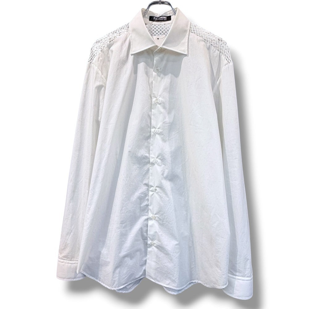 RAF SIMONS 23SS Mesh Long Sleeve Shirt White Size 46