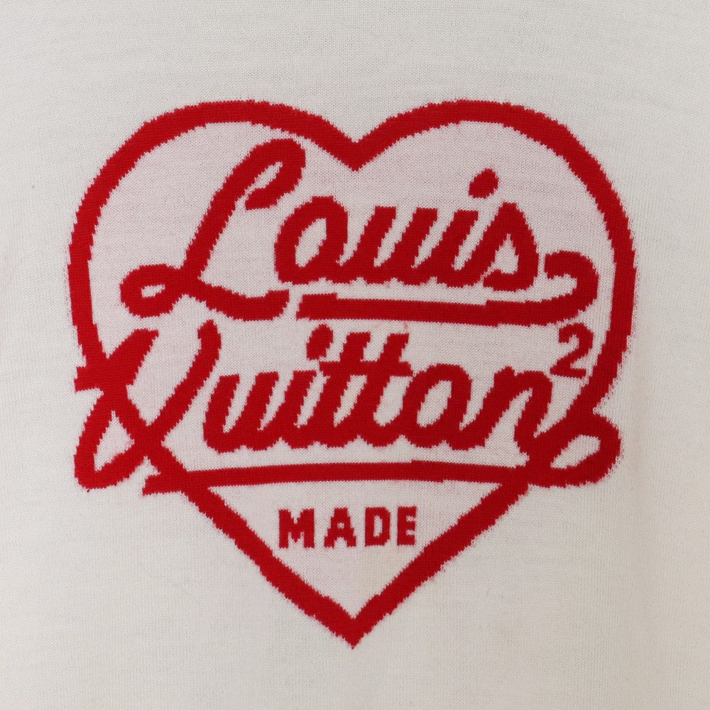 LOUIS VUITTON NIGO 22SS Intarsia Heart Sweater Ivory Size L