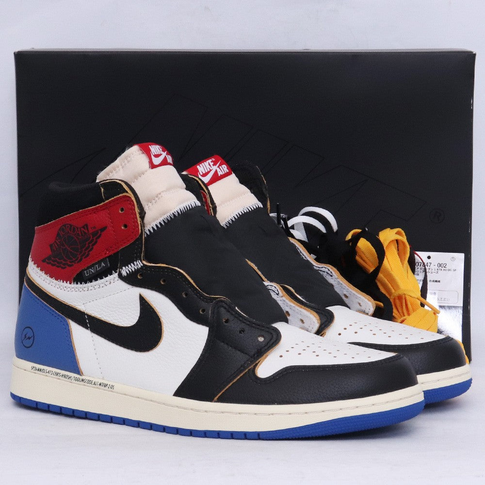 NIKE x Fragment x Union Air Jordan Sneakers Black Size 28cm