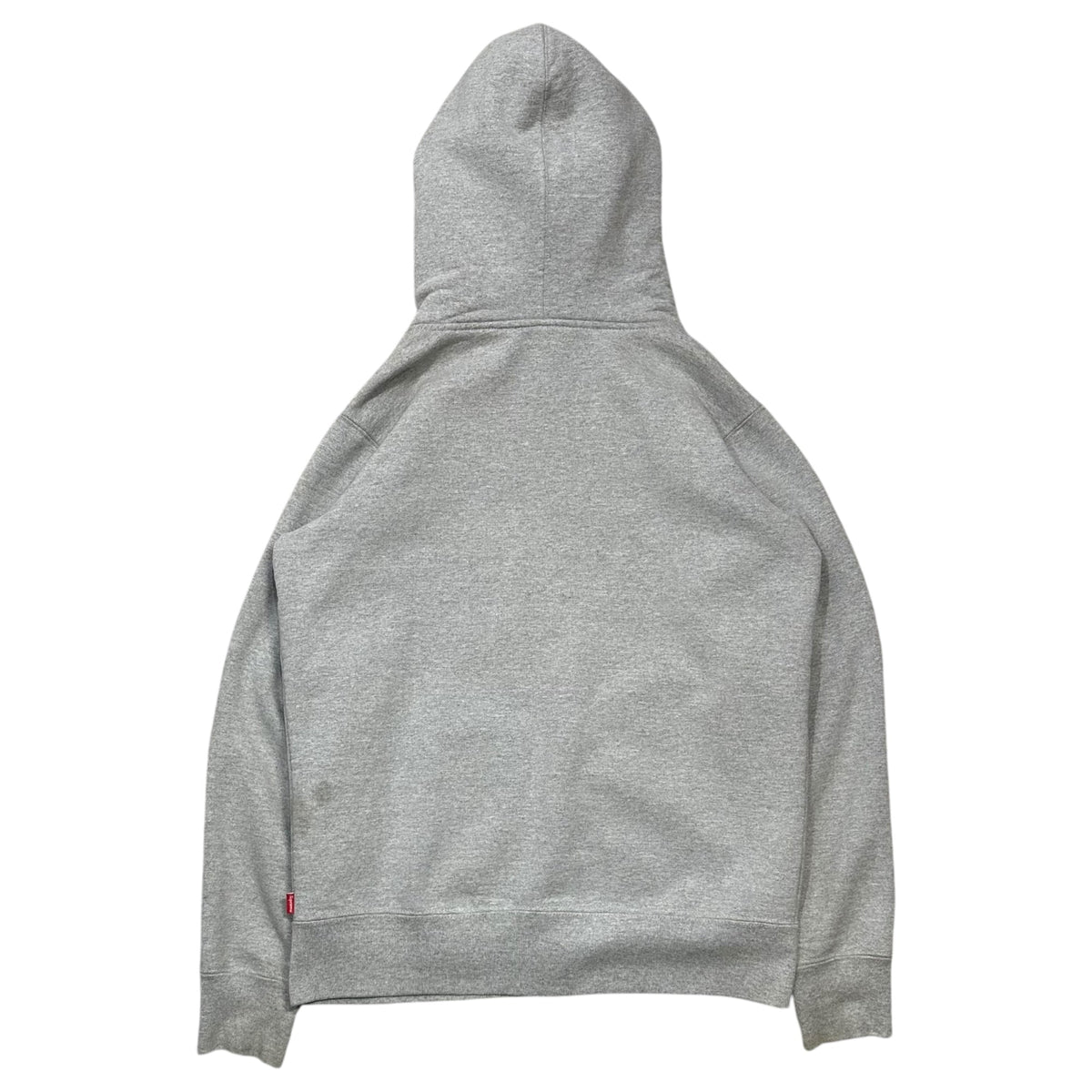 SUPREME 15AW Felt Hooded Logo Zip Hoodie Light Gray Size S