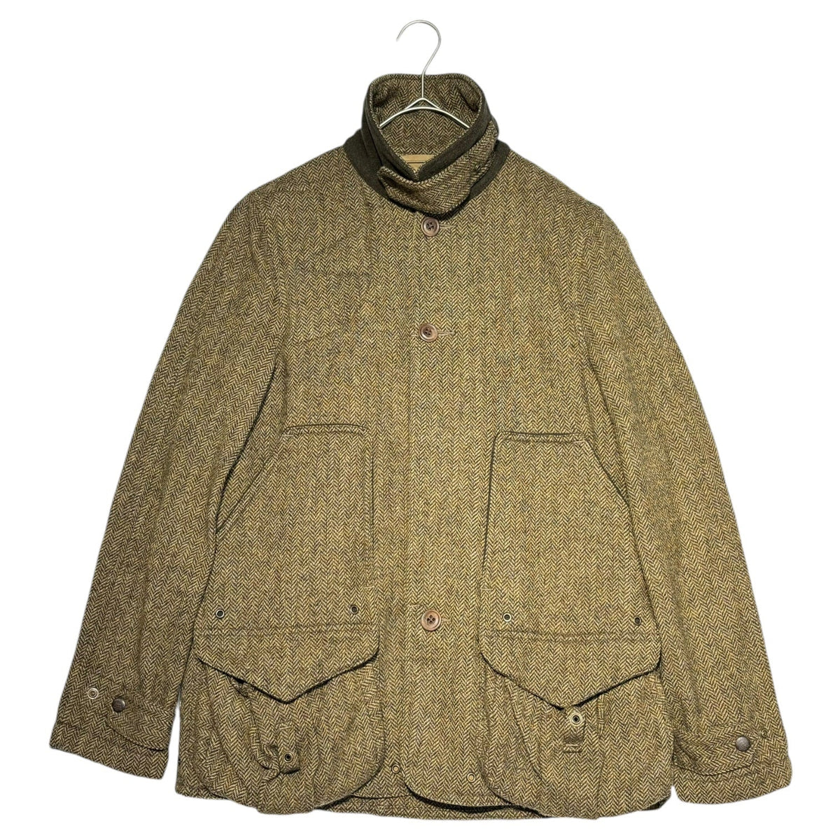 RRL Herringbone Wool Hunting Jacket Brown Size 3