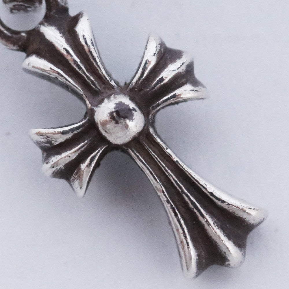Chrome Hearts Baby Fat Drop Cross Silver Earring Size F