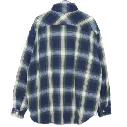 REMI RELIEF NAVY LABEL Indigo Check Sleeve Shirt