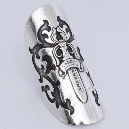 CHROME HEARTS CANNOLI DAGGER Silver Ring Size ONE SIZE