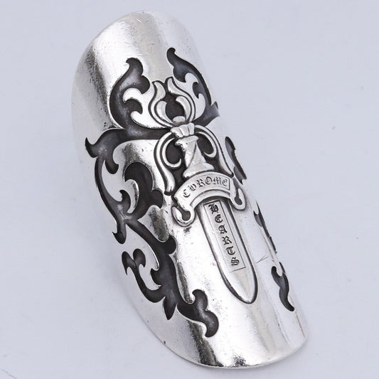 CHROME HEARTS CANNOLI DAGGER Silver Ring Size ONE SIZE