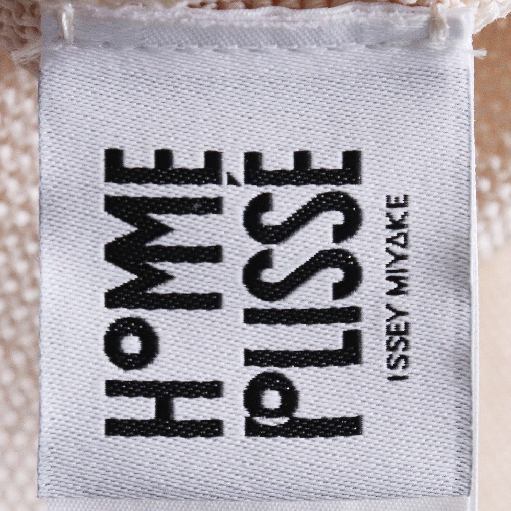 HOMME PLISSE ISSEY MIYAKE WASHI T-Shirt Beige Free Size
