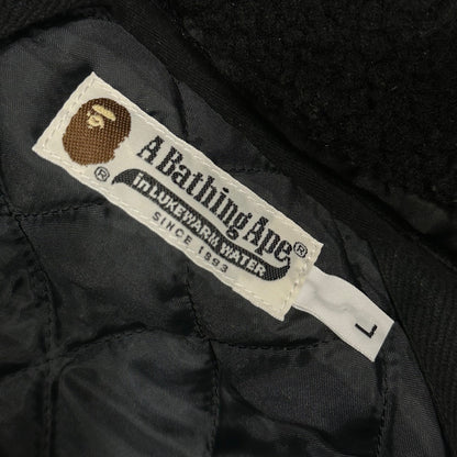 Bape A BATHING APE Shearling Collar Flight Jacket Size L