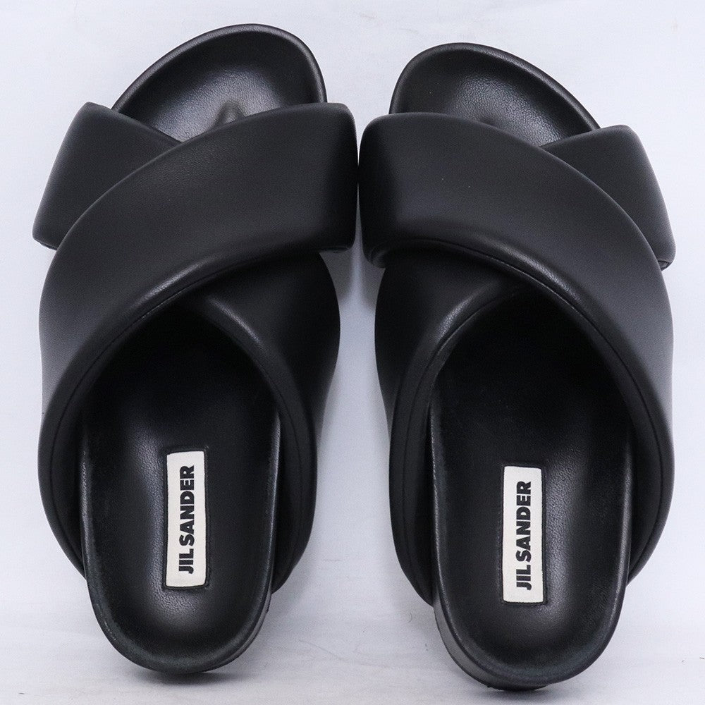 JIL SANDER Crossover Padded Strap Sandals Black Size EU 42