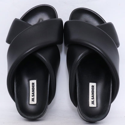 JIL SANDER Crossover Padded Strap Sandals Black Size EU 42