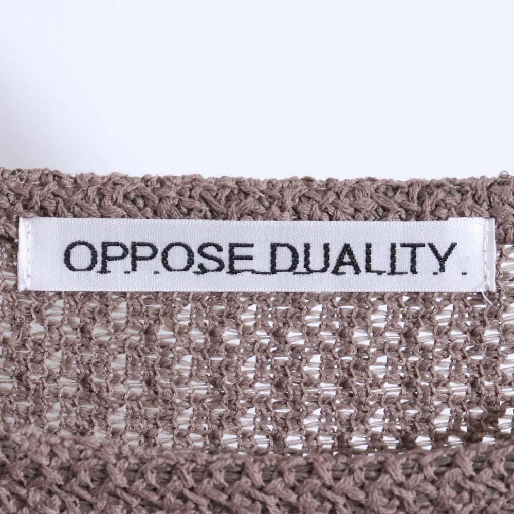 OPPOSE DUALITY 25AW Russel Long Sleeve Sweater Beige Size 44