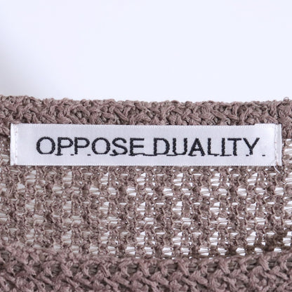 OPPOSE DUALITY 25AW Russel Long Sleeve Sweater Beige Size 44