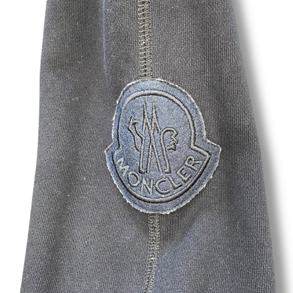 MONCLER Embroidered Round Neck Sweatshirt Navy Size S