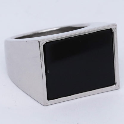 Dries Van Noten Silver Square Signet Ring Size US 9.5