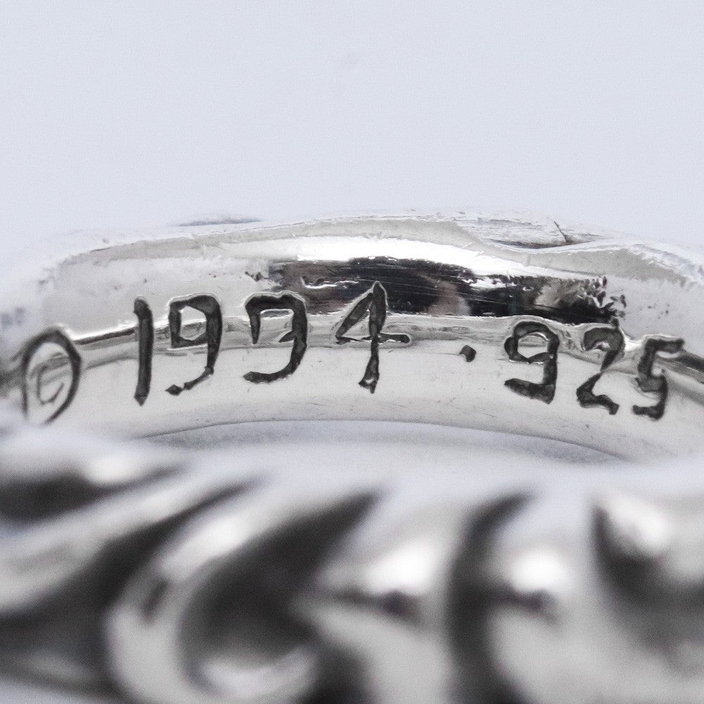 CHROME HEARTS SCRL Band Silver Ring Size ONE SIZE