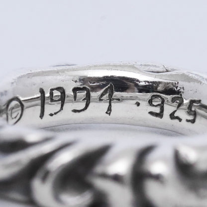 CHROME HEARTS SCRL Band Silver Ring Size ONE SIZE