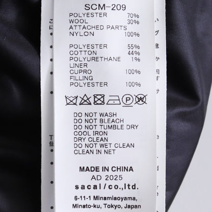 SACAI 24AW Suiting High Neck Jacket Black Size 2