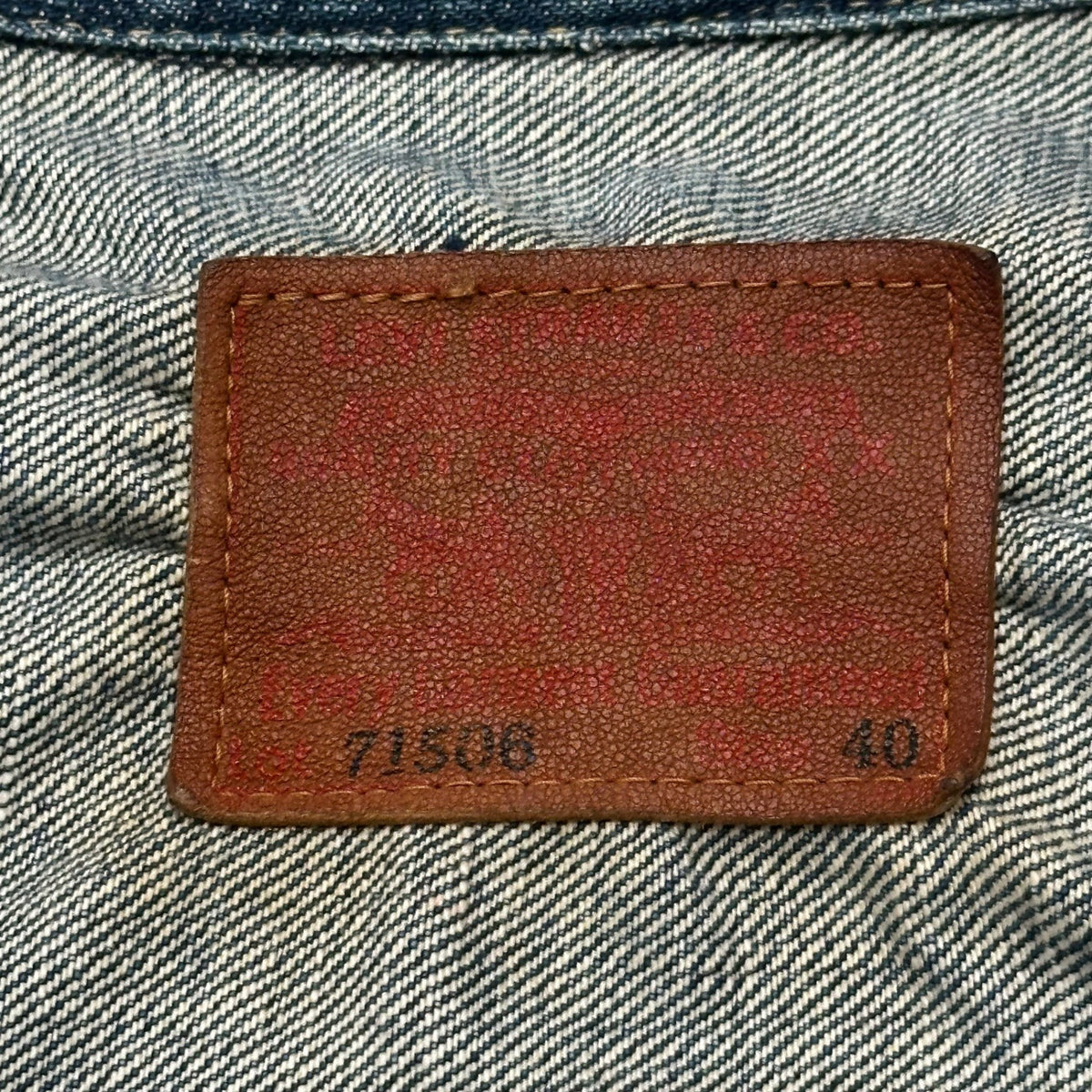 Levi's 90s WW2 71506 XX Repro Denim in Japan Jacket Size 40
