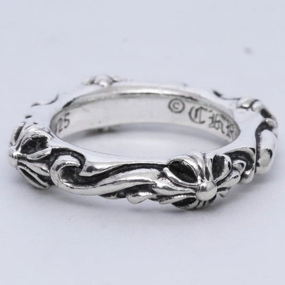 CHROME HEARTS SBT Band Ring Silver Size JP 12