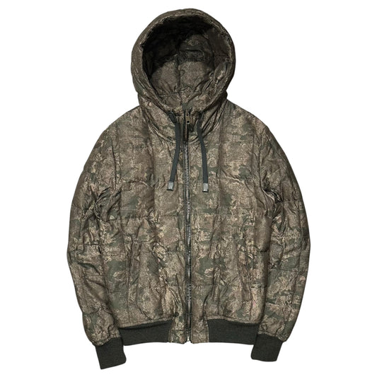 DOLCE&GABBANA Camouflage Quilted Jacket Green Size 44