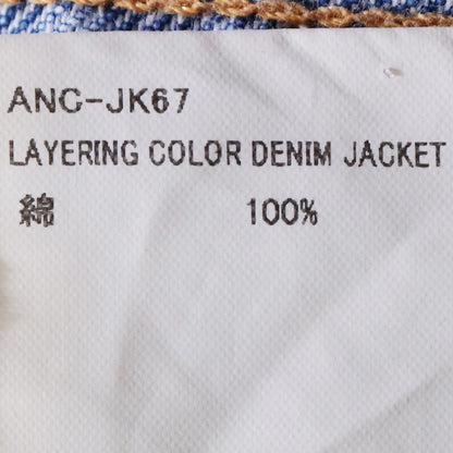 ANCELLM 25AW Layering Color Denim Jacket Indigo Size 2