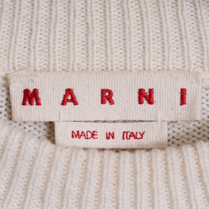 MARNI Shetland Wool Nylon Crewneck Sweater White Size 46