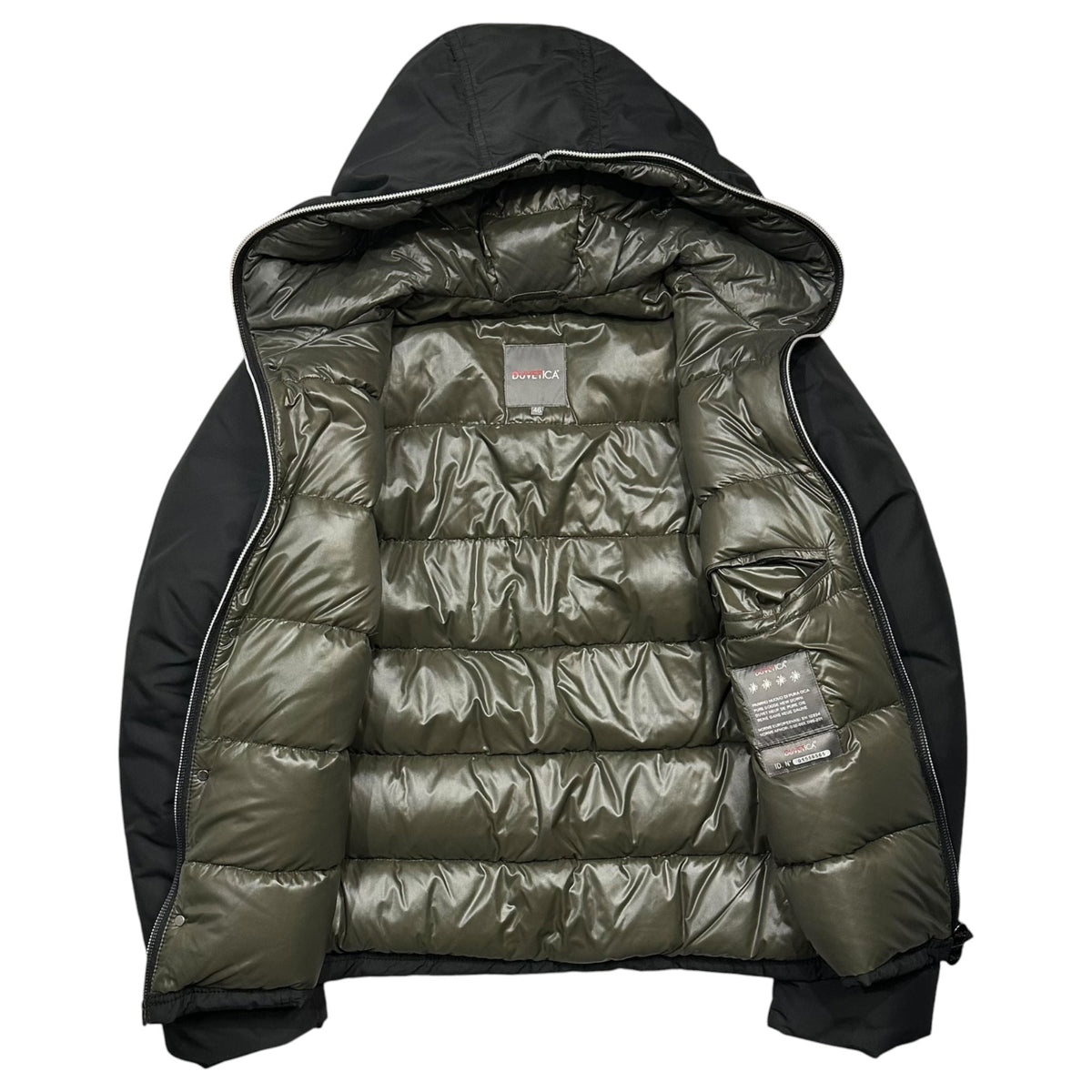 DUVETICA CEBRENO Hooded Down Jacket Black Size 46
