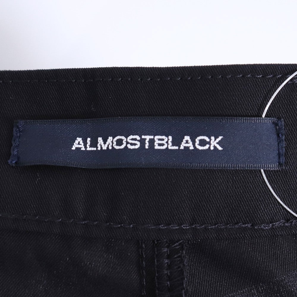 ALMOSTBLACK 25SS Black Woven Wide 6-Pocket Pants Size 2