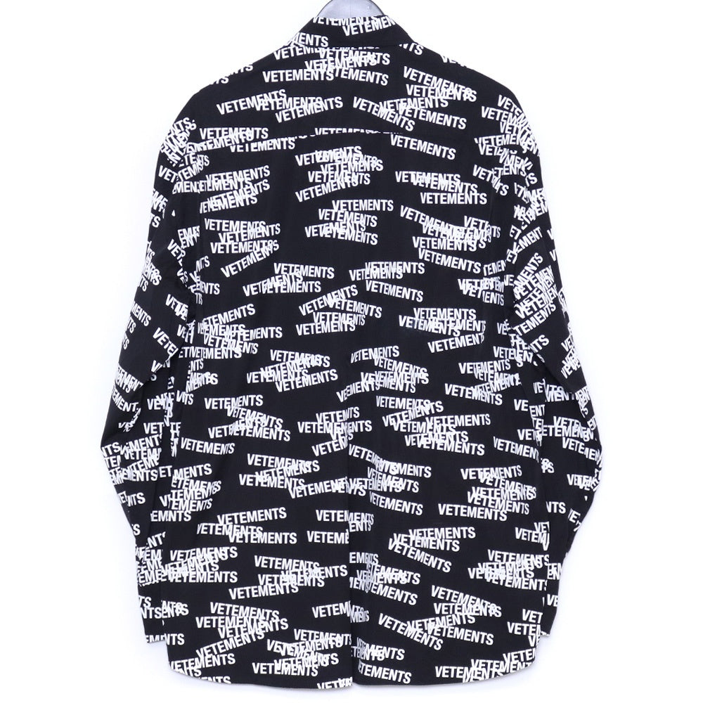 Vetements 22SS STAMPED LOGO Long Sleeve Shirt Size S