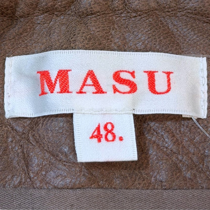 MASU 24AW Bat Goat Leather Vest Brown Size 48