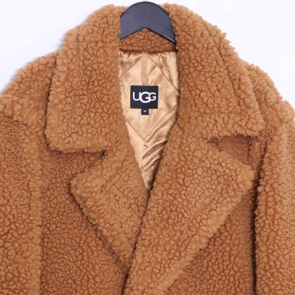 UGG Gertrude Long Teddy Coat Brown Size M
