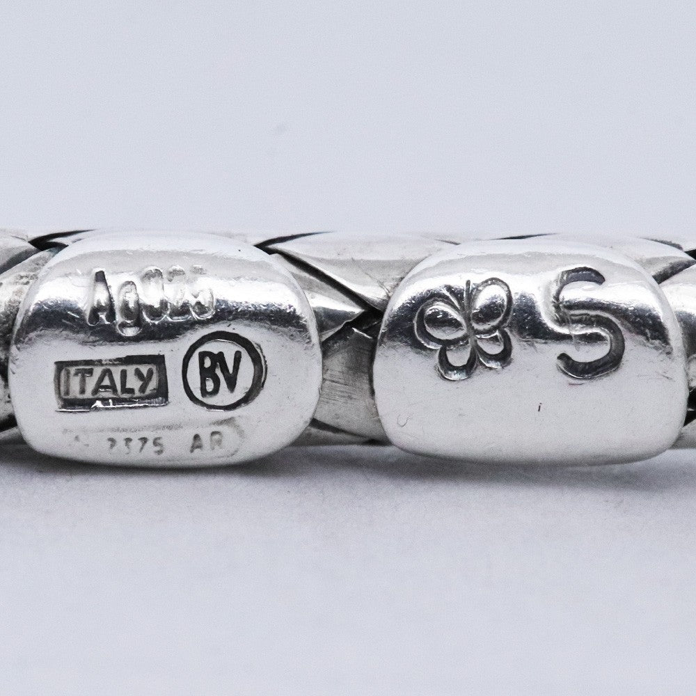 BOTTEGA VENET Intrecciato Bracelet Silver Size S
