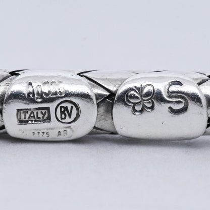 BOTTEGA VENET Intrecciato Bracelet Silver Size S