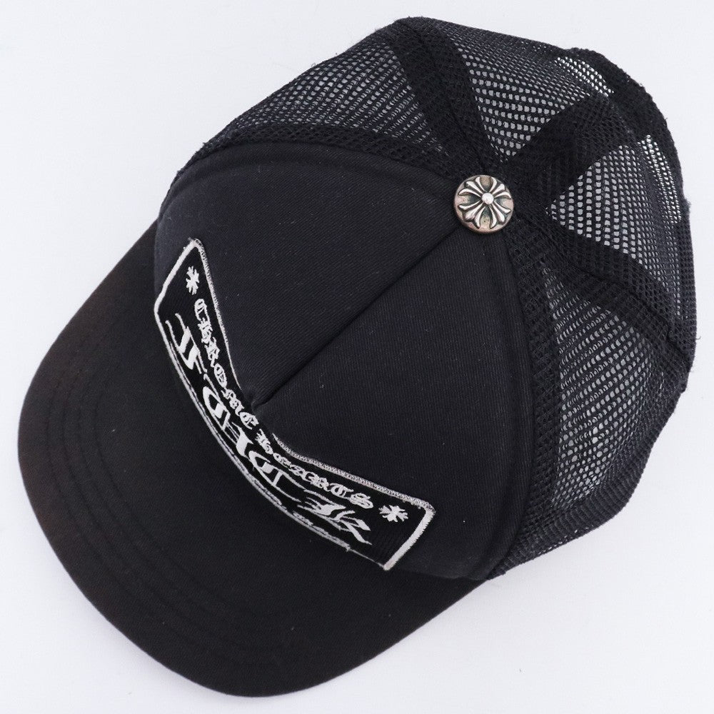 Chrome Hearts FUCK Patch Crossball Trucker Hat Black Size F