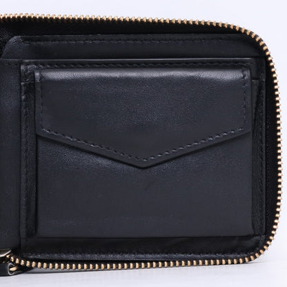 MAISON MARGIELA Around Zip Leather Wallet Black Size F