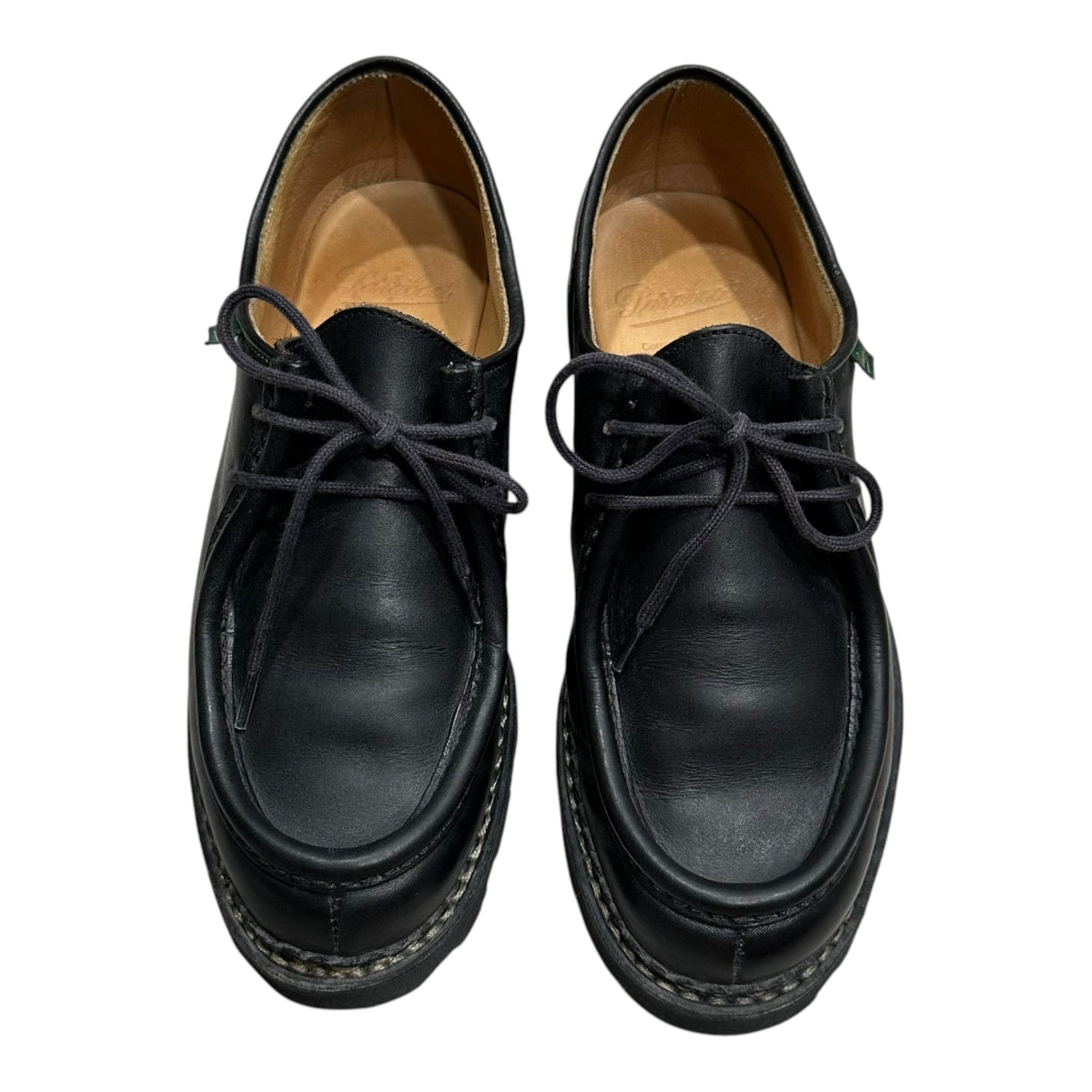 Paraboot Michael Mocassin Leather Boots Black Size 39
